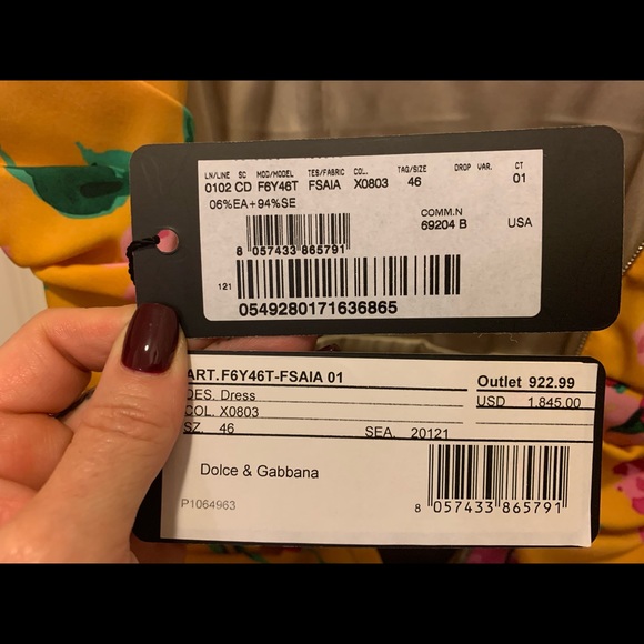 DOLCE GABBANA SILK FLORAL DRESS - Picture 3 of 9